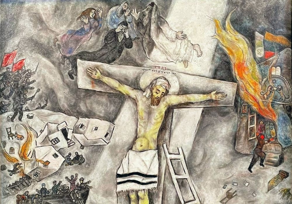 White Crucifixion (detail), Marc Chagall, 1938